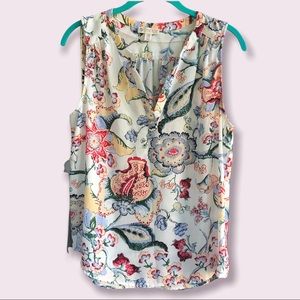 Eliane‎ Rose Floral women’s Sleeveless Top Sz M